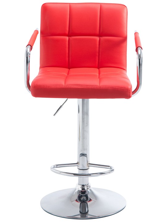Taburete de bar Lucy V2 cromo, rojo Taburete de bar Lucy V2 cromo, rojo