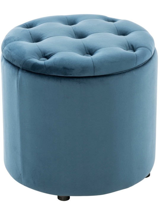 Taburete Pantin terciopelo, azul