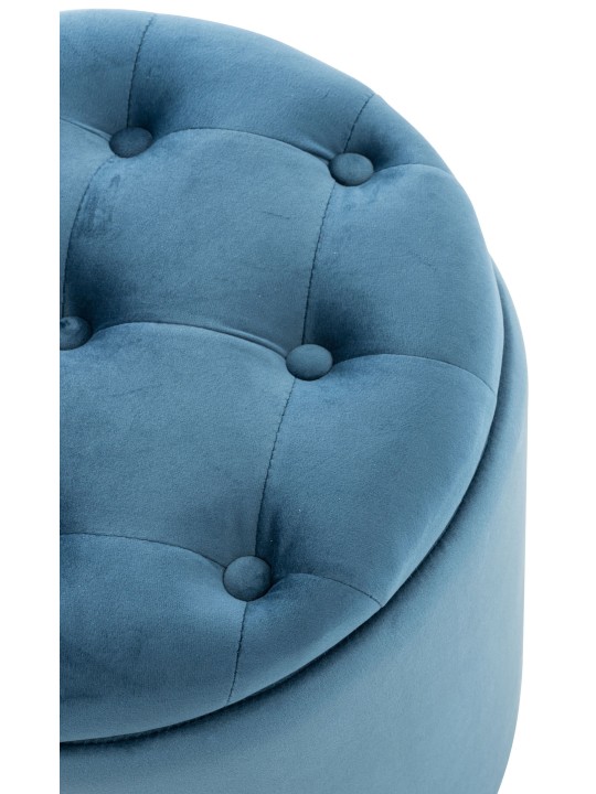 Taburete Pantin terciopelo, azul