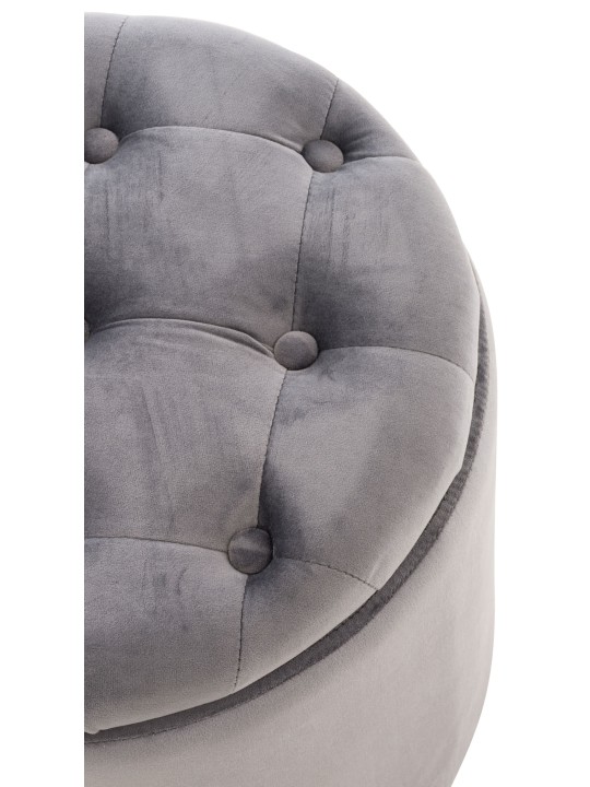 Taburete Pantin terciopelo, gris