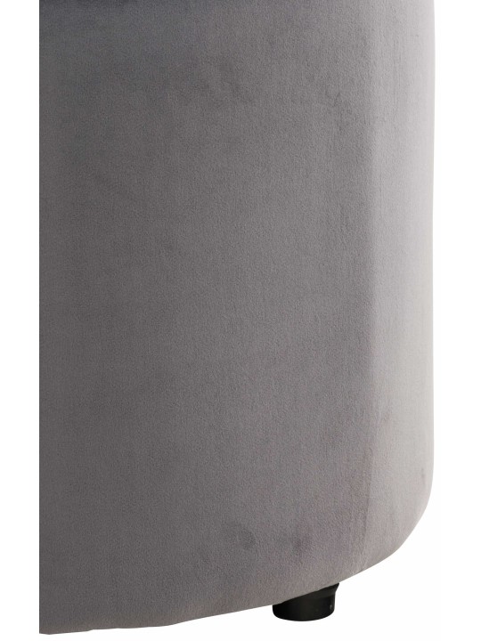 Taburete Pantin terciopelo, gris