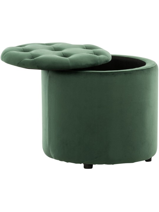Taburete Pantin terciopelo, verde