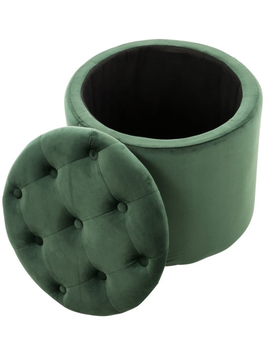 Taburete Pantin terciopelo, verde