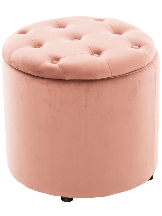Taburete Pantin terciopelo, rosa