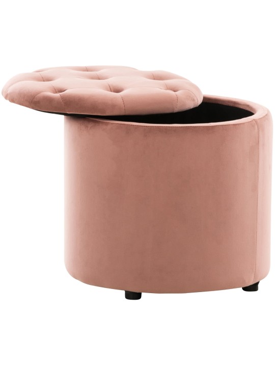 Taburete Pantin terciopelo, rosa