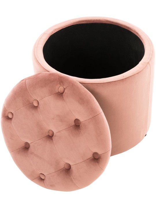 Taburete Pantin terciopelo, rosa