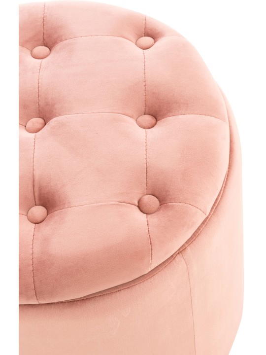 Taburete Pantin terciopelo, rosa