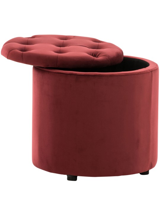 Taburete Pantin terciopelo, rojo