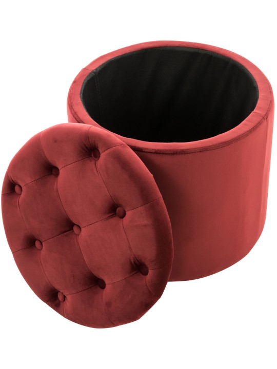 Taburete Pantin terciopelo, rojo