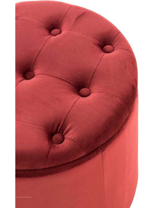 Taburete Pantin terciopelo, rojo