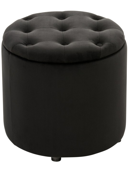 Taburete Pantin terciopelo, negro