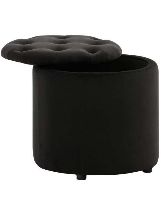 Taburete Pantin terciopelo, negro