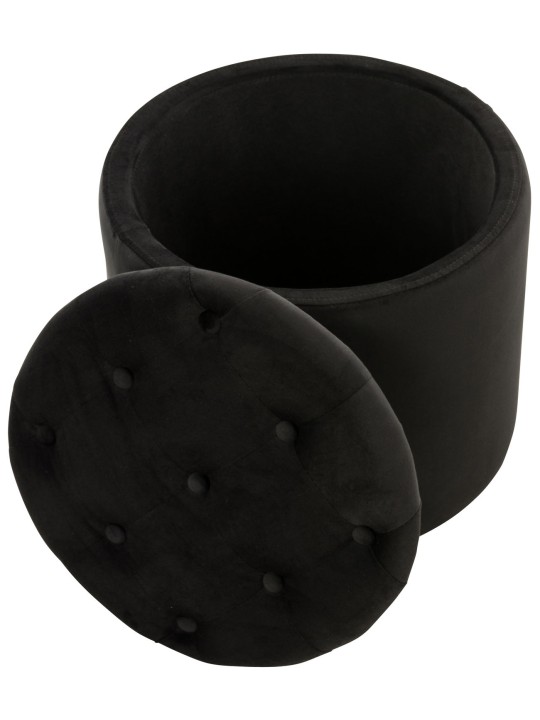 Taburete Pantin terciopelo, negro