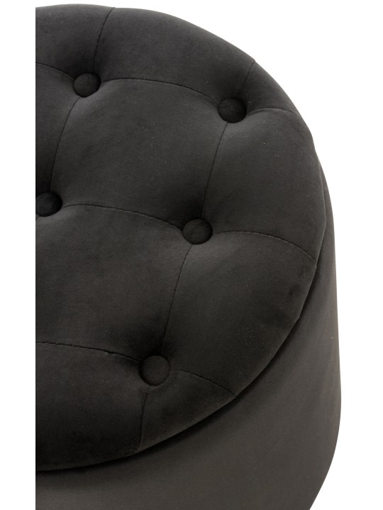 Taburete Pantin terciopelo, negro