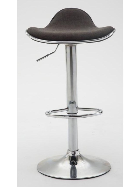 Juego de 2 taburetes de bar tela Shanghai C, gris oscuro