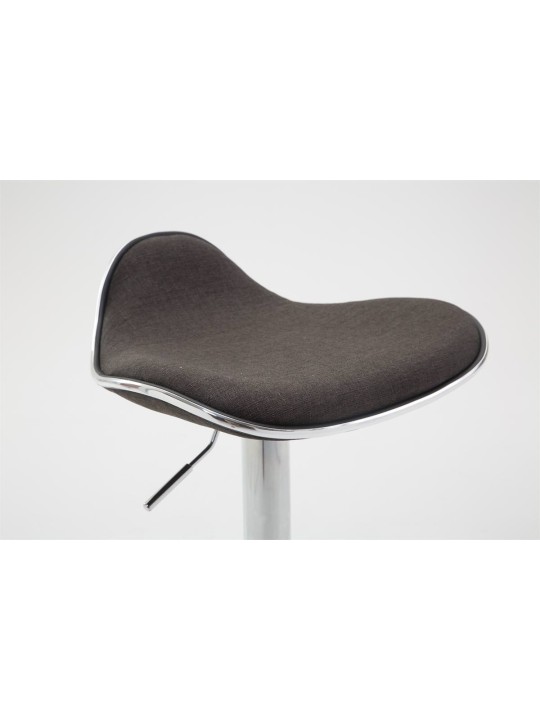 Juego de 2 taburetes de bar tela Shanghai C, gris oscuro