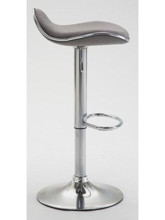 Juego de 2 taburetes de bar tela Shanghai C, gris claro