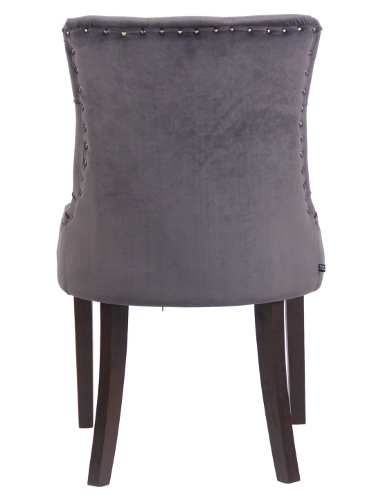 Silla de comedor Aberdeen terciopelo antiguo, gris oscuro