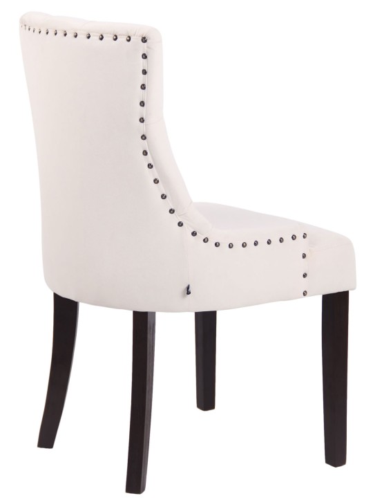 Silla de comedor Aberdeen terciopelo antiguo, crema