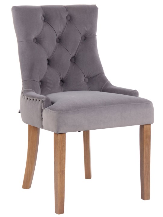 Silla de comedor Aberdeen terciopelo antiguo-claro, gris Silla de comedor Aberdeen terciopelo antiguo-claro, gris