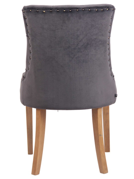 Silla de comedor Aberdeen terciopelo antiguo-claro, gris oscuro