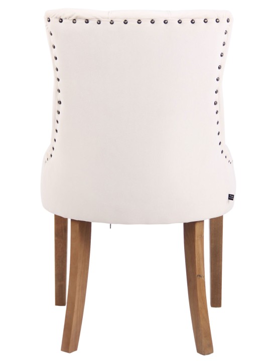 Silla de comedor Aberdeen terciopelo antiguo-claro, crema