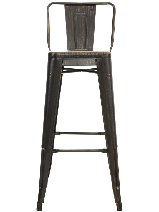 Juego de 2 taburetes de bar Mason, negro-oro Juego de 2 taburetes de bar Mason, negro-oro