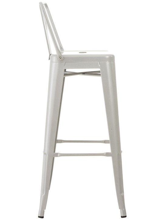 Juego de 2 taburetes de bar Mason, plata