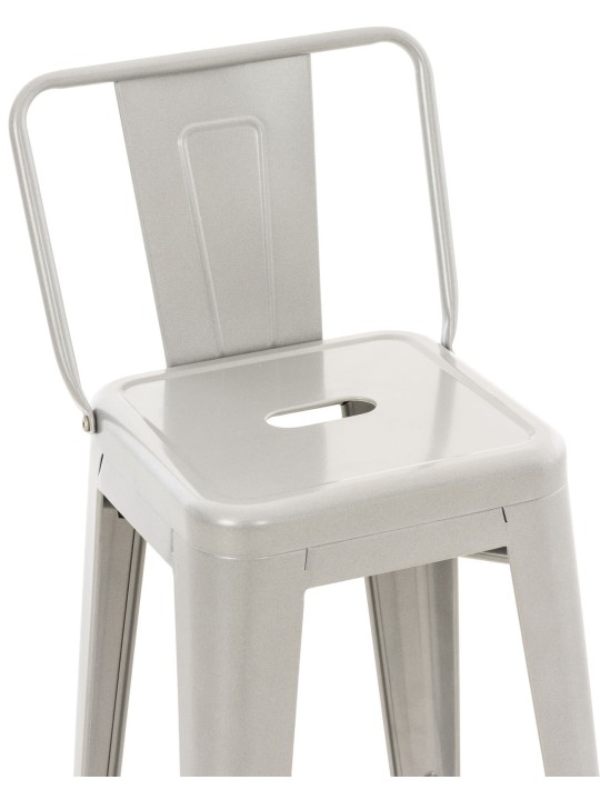 Juego de 2 taburetes de bar Mason, plata