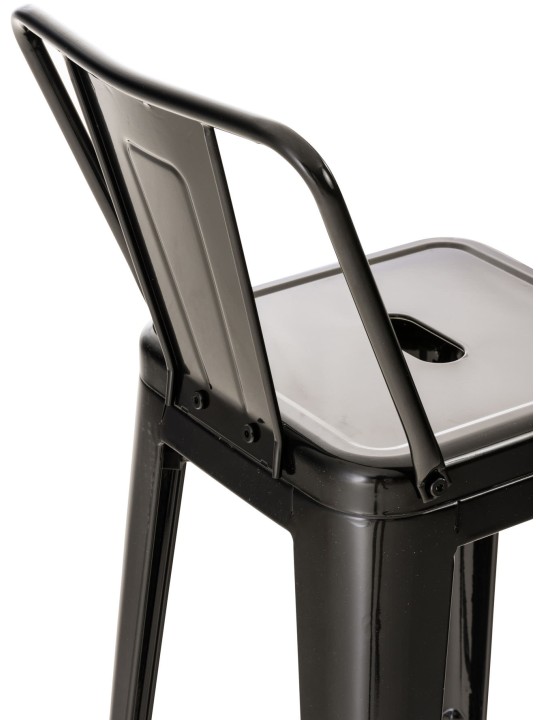 Juego de 4 taburetes de bar Mason, negro