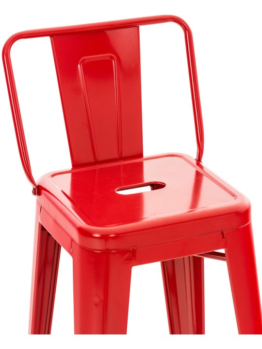 Juego de 4 taburetes de bar Mason, rojo