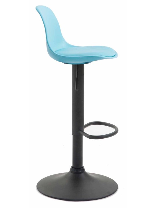 Juego de 2 taburetes de bar Kiel plástico, azul