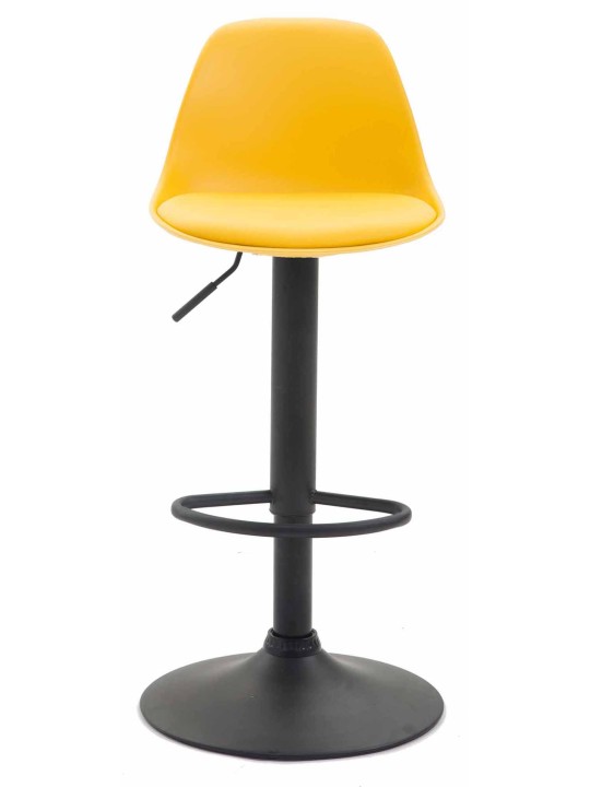 Juego de 2 taburetes de bar Kiel plástico, amarillo