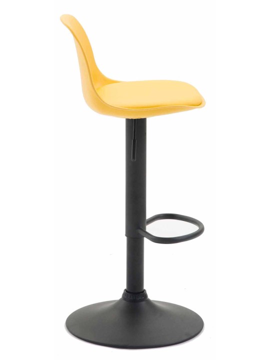 Juego de 2 taburetes de bar Kiel plástico, amarillo