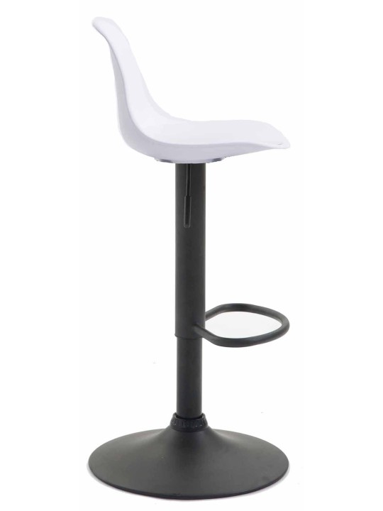 Juego de 2 taburetes de bar Kiel plástico, blanco