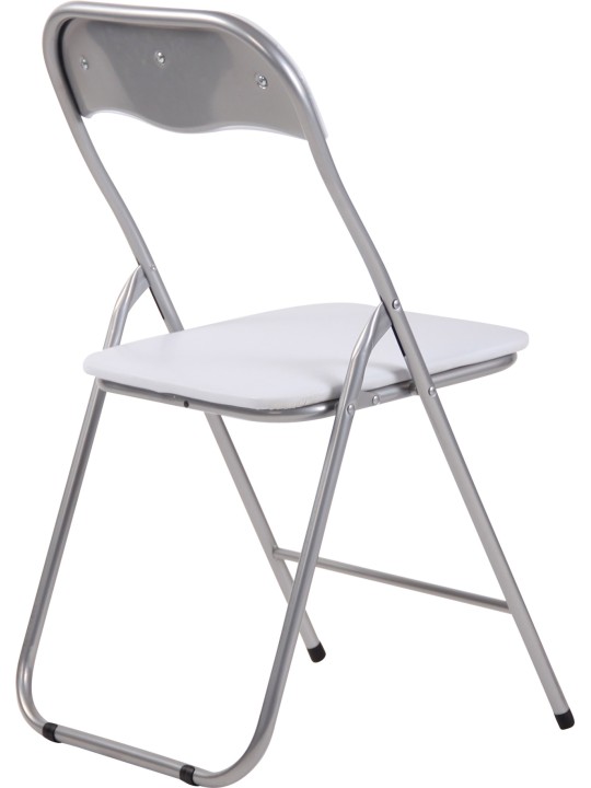 Silla plegable Félix, blanco/plata Silla plegable Félix, blanco/plata