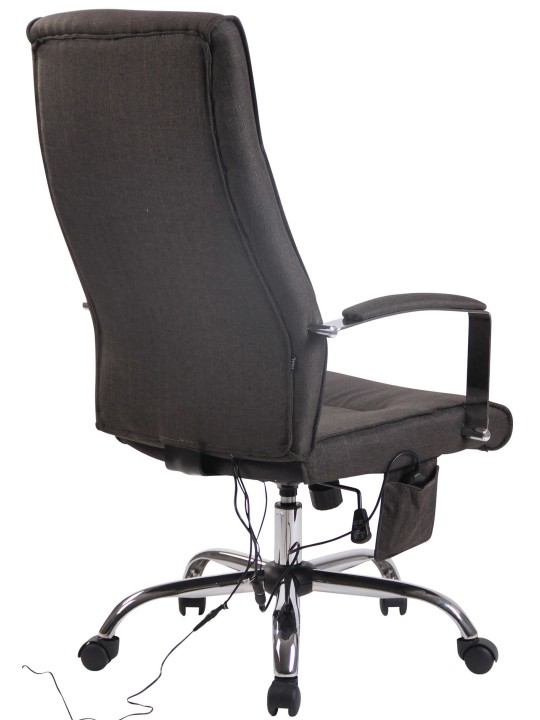 Silla de oficina tela Portland con función masaje, gris oscuro