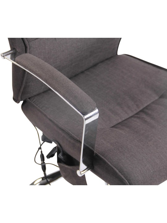 Silla de oficina tela Portland con función masaje, gris oscuro