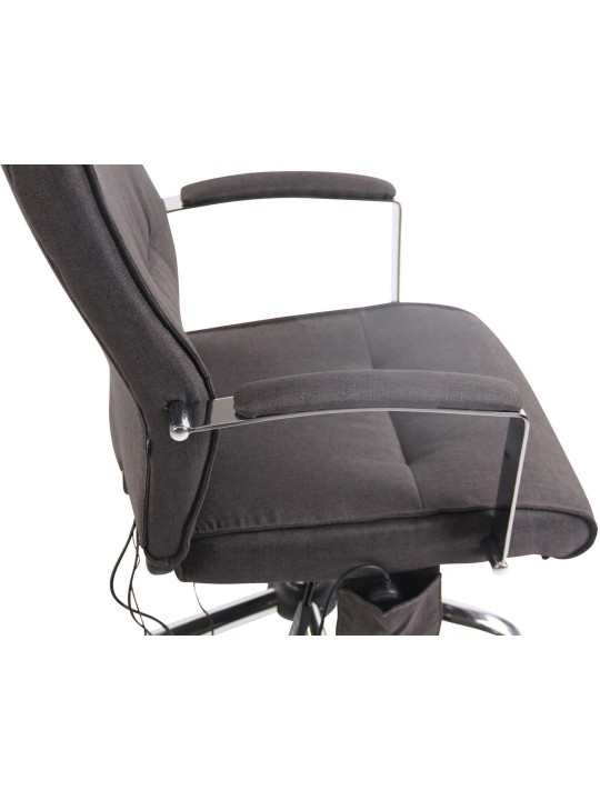 Silla de oficina tela Portland con función masaje, gris oscuro