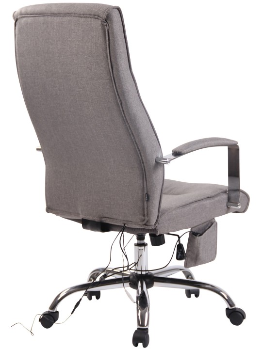 Silla de oficina tela Portland con función masaje, gris