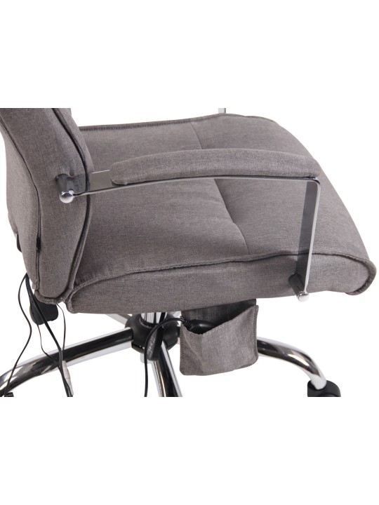 Silla de oficina tela Portland con función masaje, gris