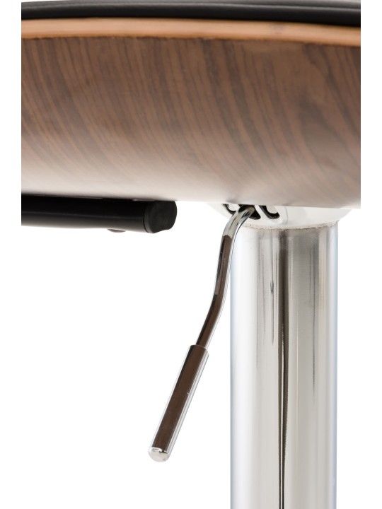 Juego de 2 taburetes de bar Sarnia piel sintética, nogal/negro Juego de 2 taburetes de bar Sarnia piel sintética, nogal/negro