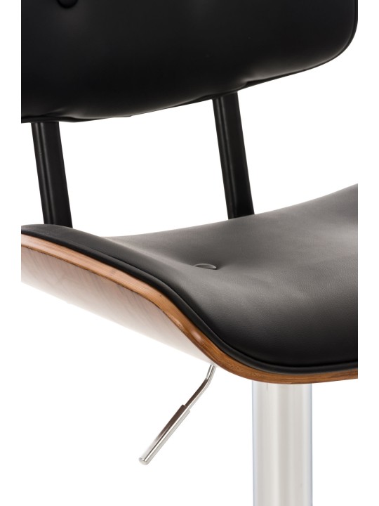 Juego de 2 taburetes de bar Sarnia piel sintética, nogal/negro Juego de 2 taburetes de bar Sarnia piel sintética, nogal/negro
