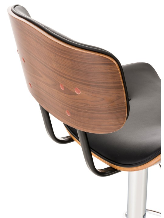 Juego de 2 taburetes de bar Sarnia piel sintética, nogal/negro Juego de 2 taburetes de bar Sarnia piel sintética, nogal/negro