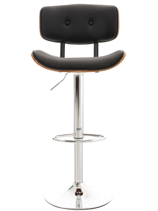 Juego de 2 taburetes de bar Sarnia piel sintética, nogal/negro Juego de 2 taburetes de bar Sarnia piel sintética, nogal/negro