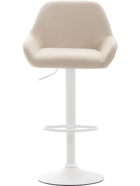 Taburete de bar Braga tela, crema