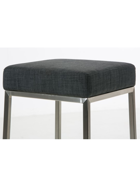 Juego de 2 taburetes de bar Montreal 85 tejido acero inoxidable, gris oscuro Juego de 2 taburetes de bar Montreal 85 tejido acero inoxidable, gris oscuro