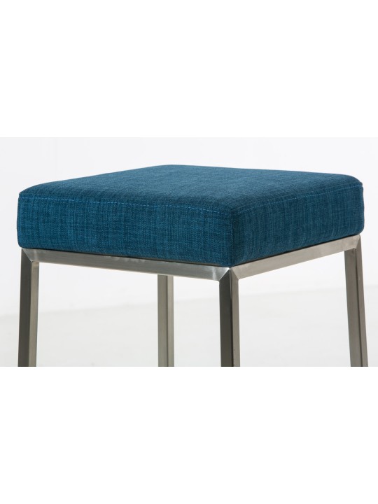 Juego de 2 taburetes de bar Montreal 85 tejido acero inoxidable, azul Juego de 2 taburetes de bar Montreal 85 tejido acero inoxidable, azul