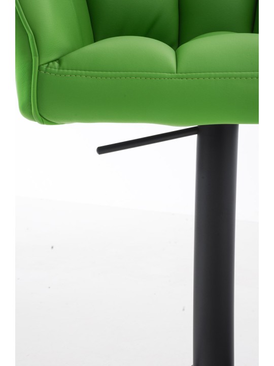 Juego de 2 taburetes de bar Damaso de piel sintética, verde Juego de 2 taburetes de bar Damaso de piel sintética, verde