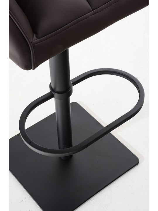 Juego de 2 taburetes de bar Damaso de piel sintética, marrón Juego de 2 taburetes de bar Damaso de piel sintética, marrón